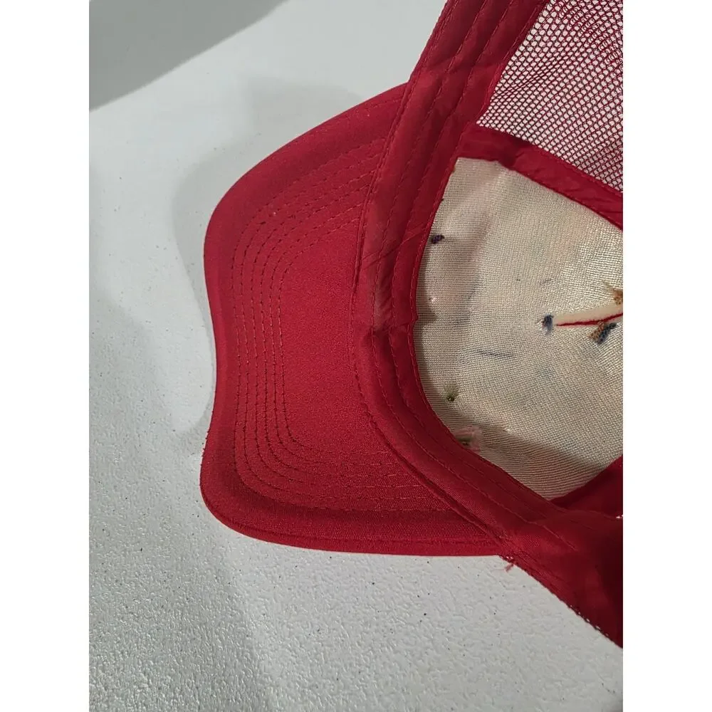 Mexican Hand Embroidered Floral Trucker Hat Chiapas Oaxaca Folk Art Adjustable